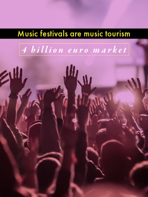 Music festivals are music tourism exemplified.